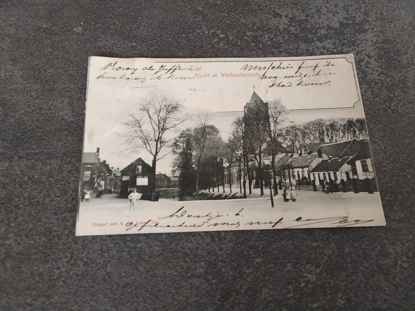 Tiel Hucht en Wethouderskade 1911, Ophalen of Verzenden, Voor 1920, Gelopen, Gelderland