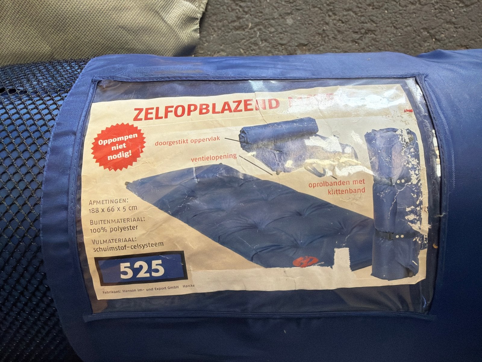 Zelfopblaasbaar slaapmatje - 1-persoons, Caravans en Kamperen, Ophalen, Gebruikt, 1-persoons