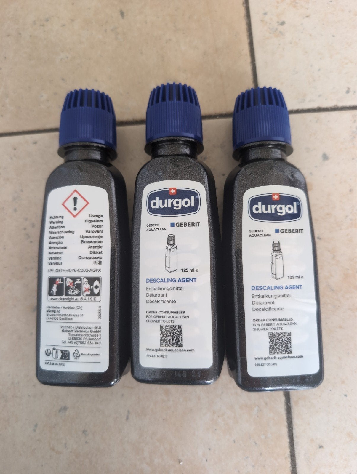 Durgol Geberit AquaClean ontkalkingsmiddel (3x 125ml), Ophalen of Verzenden, Nieuw, Toilet