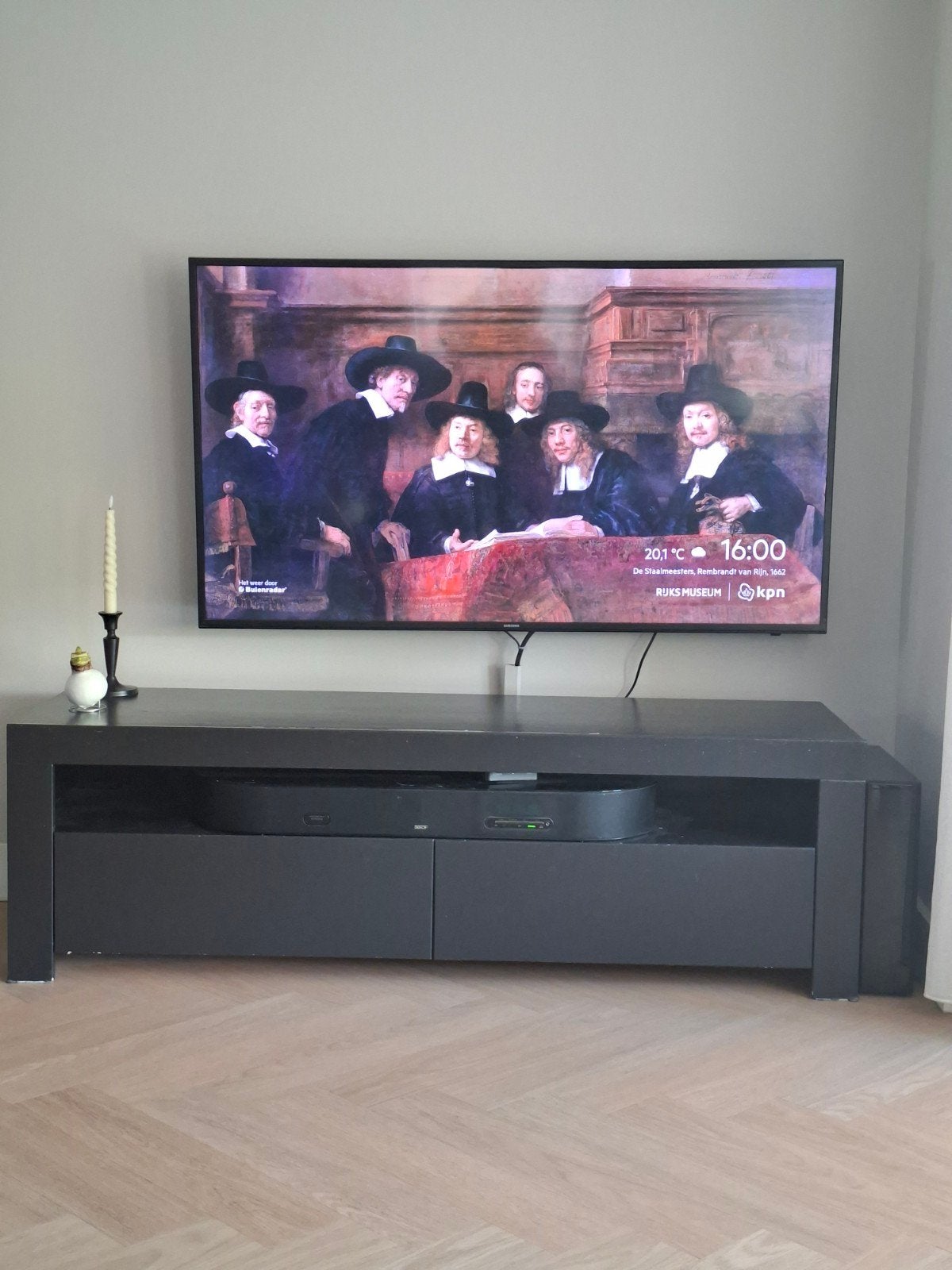Gratis Woood tv meubel, Huis en Inrichting, Ophalen, Gebruikt, 100 tot 150 cm, Minder dan 100 cm