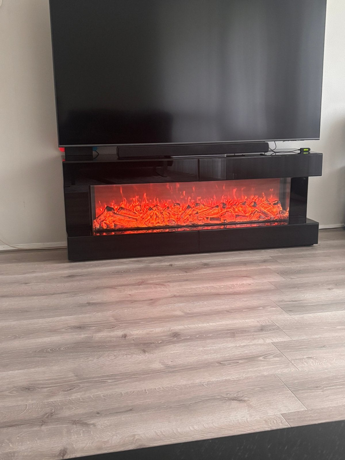 Sfeerhaard tv meubel dressoir, Ophalen, Zo goed als nieuw, Vrijstaande haard, Elektrische haard