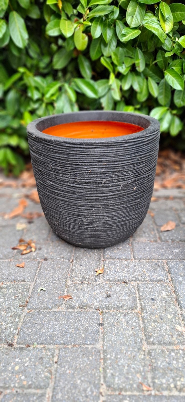 Ronde bloempot antraciet- Ø 44 cm, Ophalen, Overige materialen, Gebruikt, 40 cm of meer