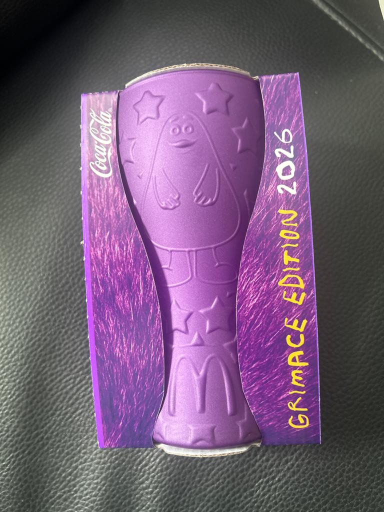 McDonald's Grimace Edition 2026 Coca-Cola Glas Paars, Ophalen of Verzenden, Nieuw