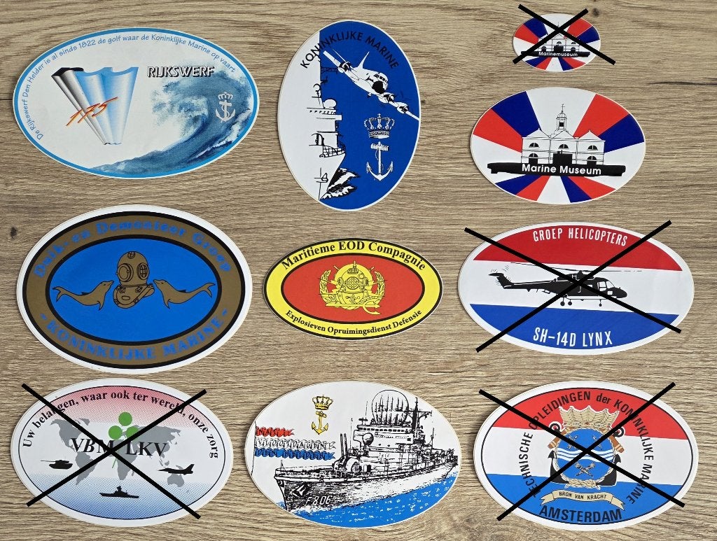 M25- Koninklijke Marine stickers, Verzamelen, Ophalen of Verzenden, Zo goed als nieuw, Overige typen
