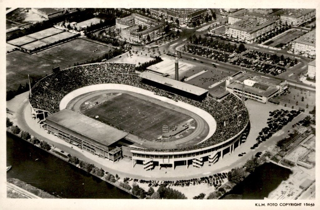 Amsterdam Olympisch Stadion # 758, Verzamelen, Ophalen of Verzenden, 1940 tot 1960, Ongelopen, Noord-Holland