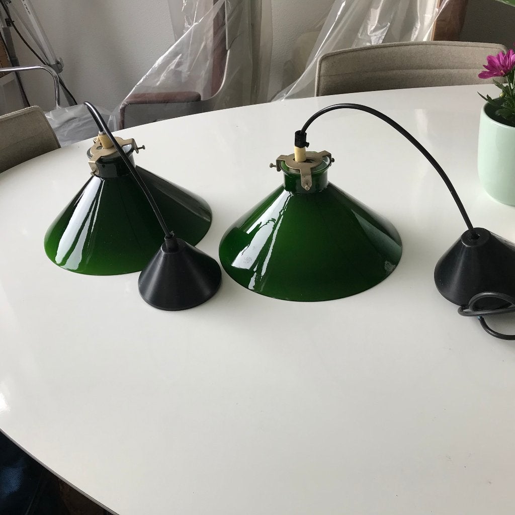 2 vintage Holmegaard P&T hanglamp lamp kelklamp retro, Ophalen of Verzenden, Nvt, Nvt, Nvt
