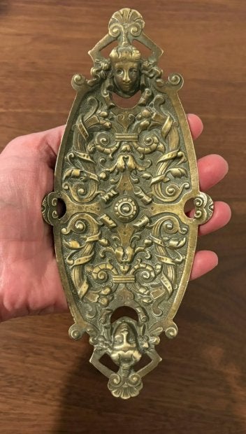 Antique French Brass Jewelry Tray, Victorian Art Nouveau, Ophalen of Verzenden