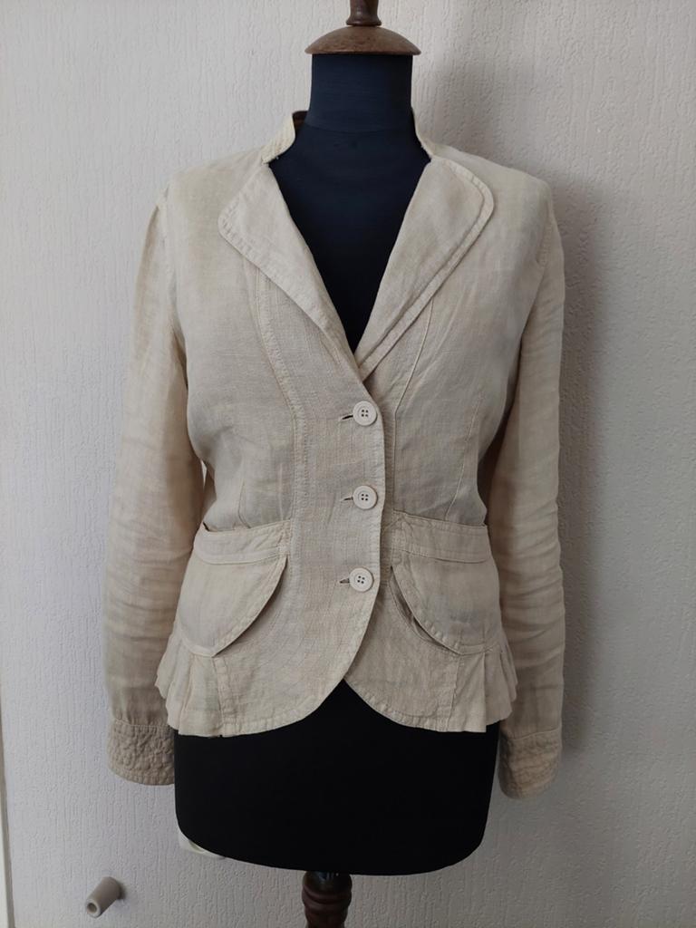 Melvin, Naruurlijke blazer/jasje 100% linnen,, Kleding | Dames, Jasjes, Kostuums en Pakken, Ophalen of Verzenden, Zo goed als nieuw