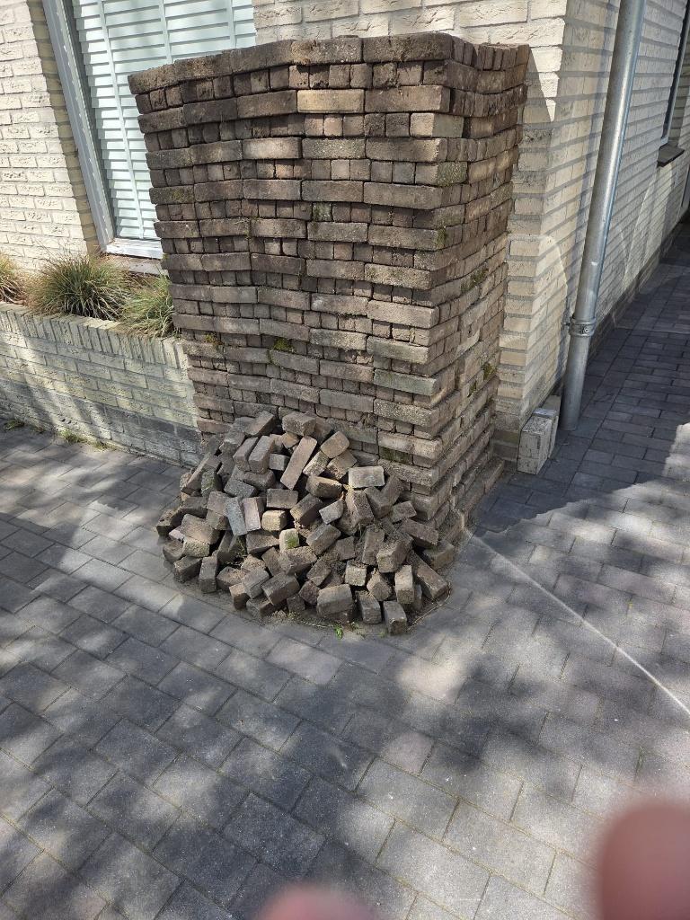 17m2 klinkers gratis af te halen in Zeewolde, Ophalen, Gebruikt, Klinkers, 10 m² of meer