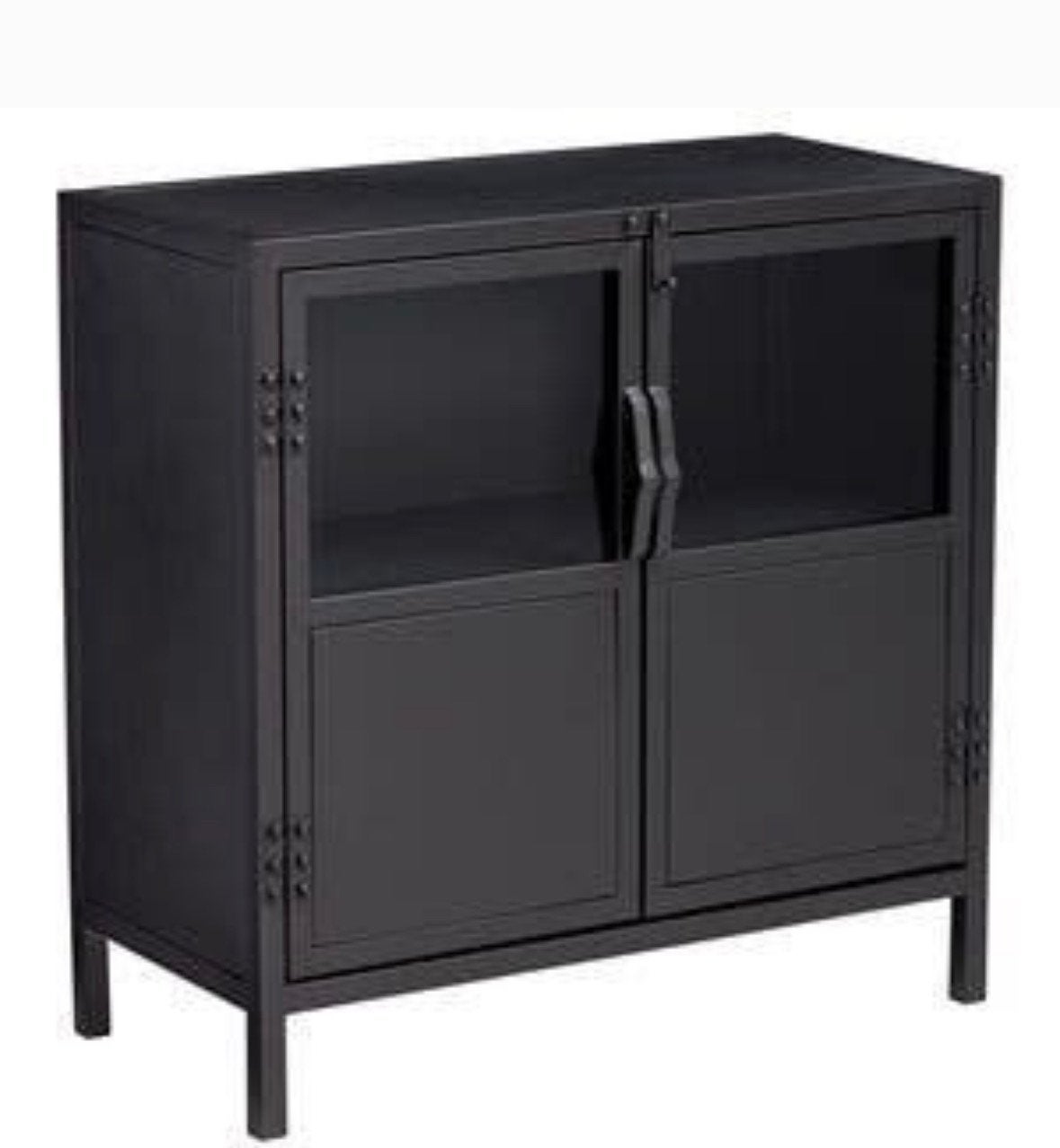 Zwart metalen kast kwantum (Castello), Huis en Inrichting, Ophalen, 50 tot 100 cm, Zo goed als nieuw, Minder dan 100 cm