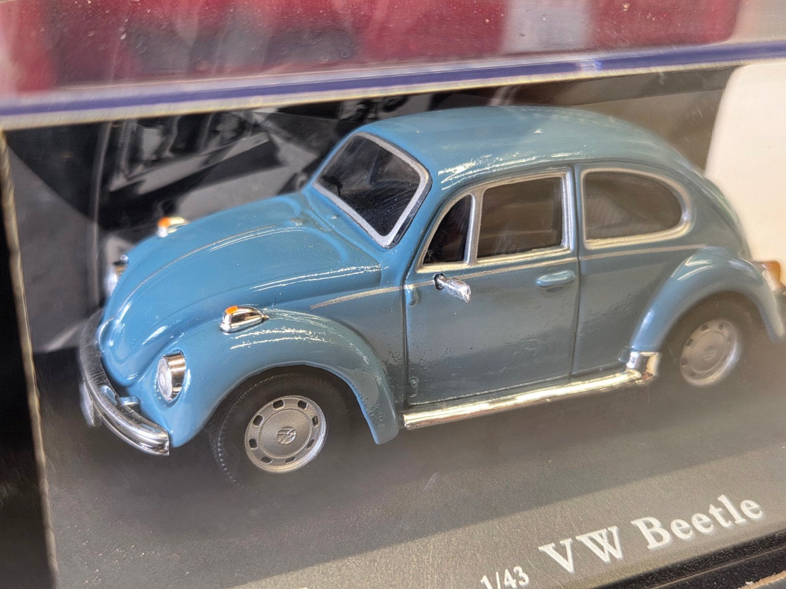 VW Kever Hitachi 1/43 VW Beetle Modelauto - Blauw, Ophalen of Verzenden, Zo goed als nieuw, Auto, Overige merken