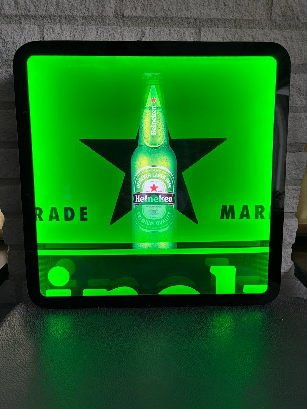 Heineken Lichtbak / Lichtbord Fles, Verzamelen, Ophalen of Verzenden, Gebruikt, Reclamebord, Plaat of Schild, Heineken