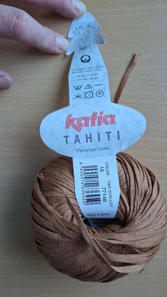 Katia Tahiti 100% katoen bandjesgaren, Hobby en Vrije tijd, Ophalen of Verzenden, Nieuw, Breien of Haken, Wol of Garen