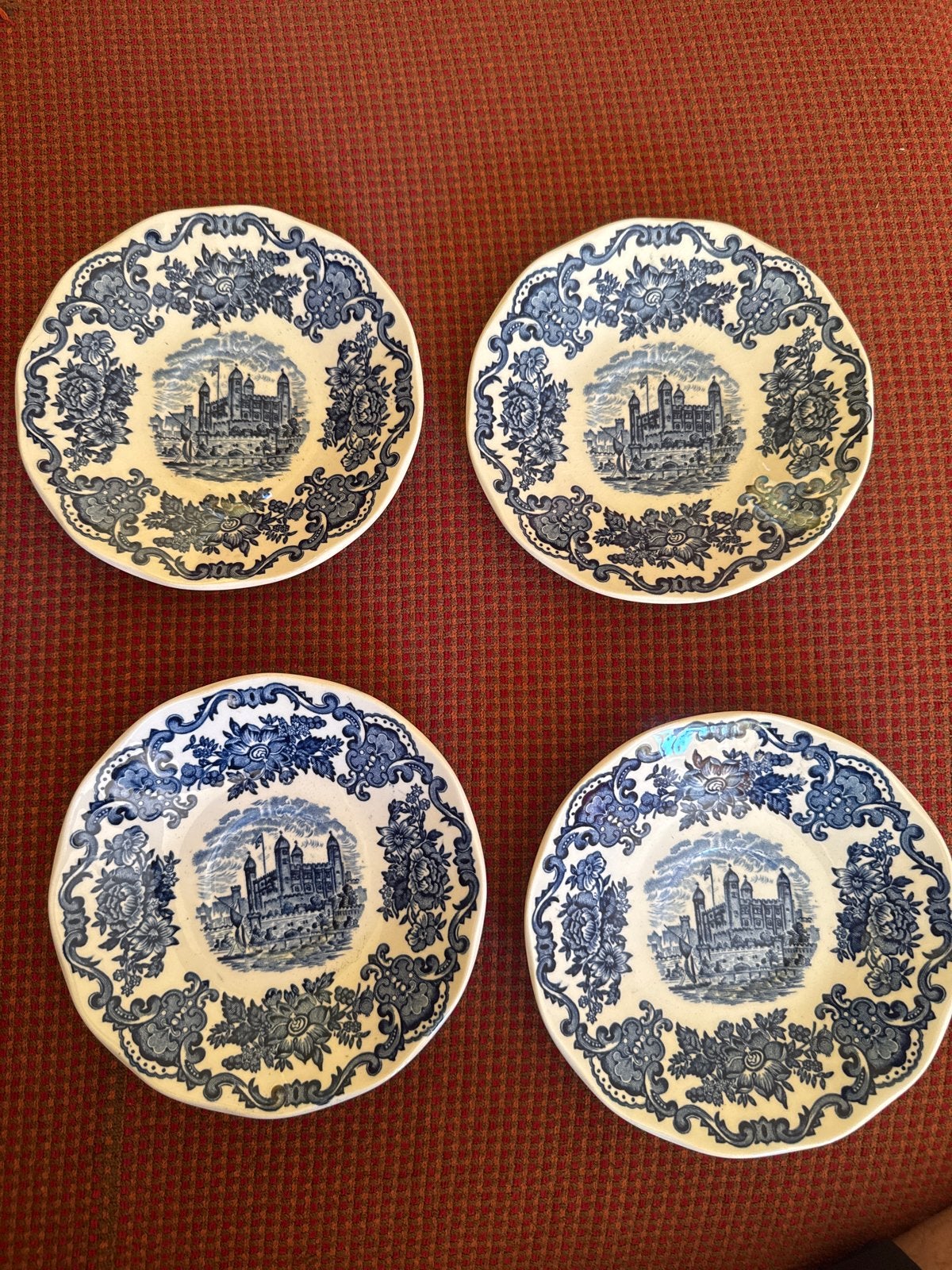 4 Wedgwood Royal Homes of Britain borden, Ophalen of Verzenden