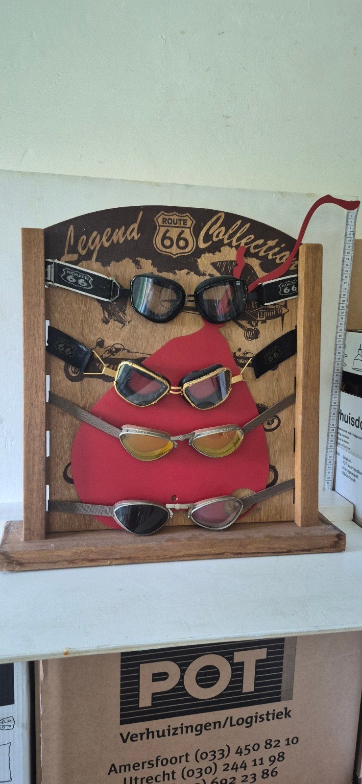 Route 66 display met 4 brillen - Legend Collection, Ophalen of Verzenden, Gebruikt, Overige typen