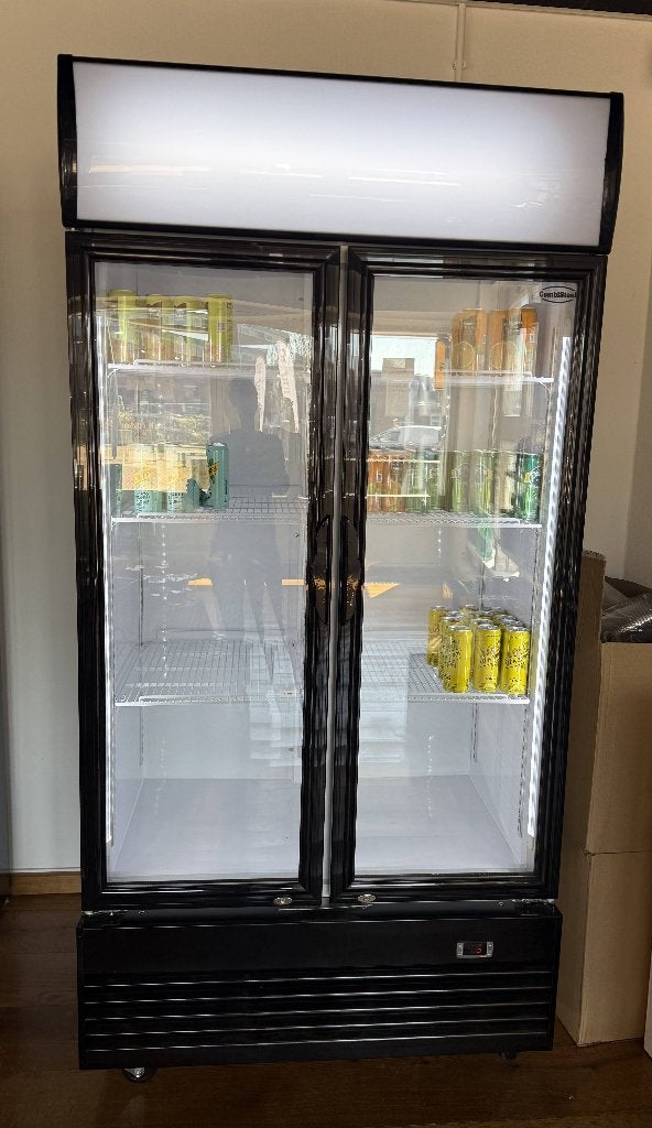 Combisteel professionele horecakoelkast 800L – 2 glasdeuren, Ophalen, Zonder vriesvak, 200 liter of meer, 60 cm of meer