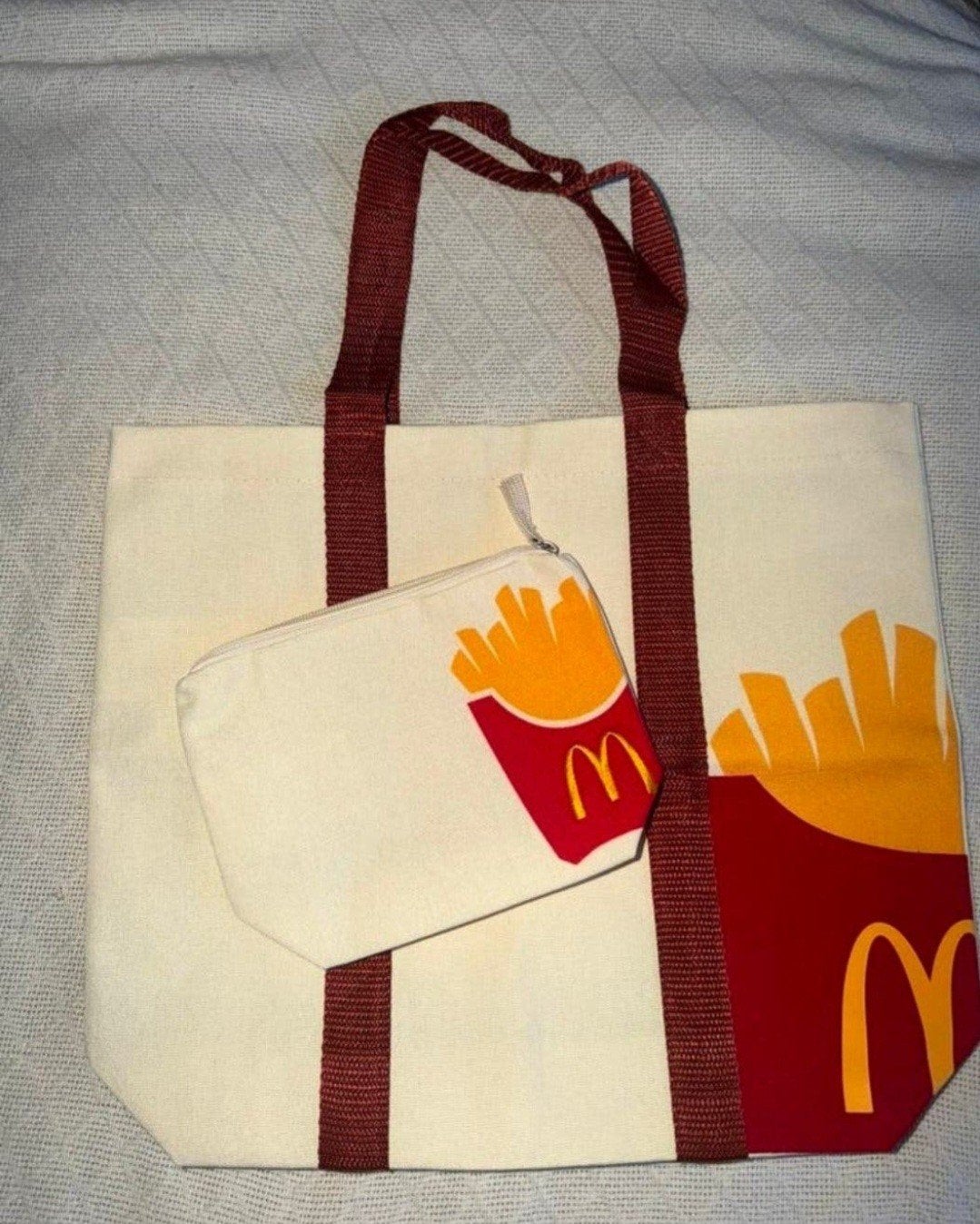 McDonald's Zomerset: Hippe Draagtas met Toilettasje, Ophalen of Verzenden, Nieuw, Wit, Shopper