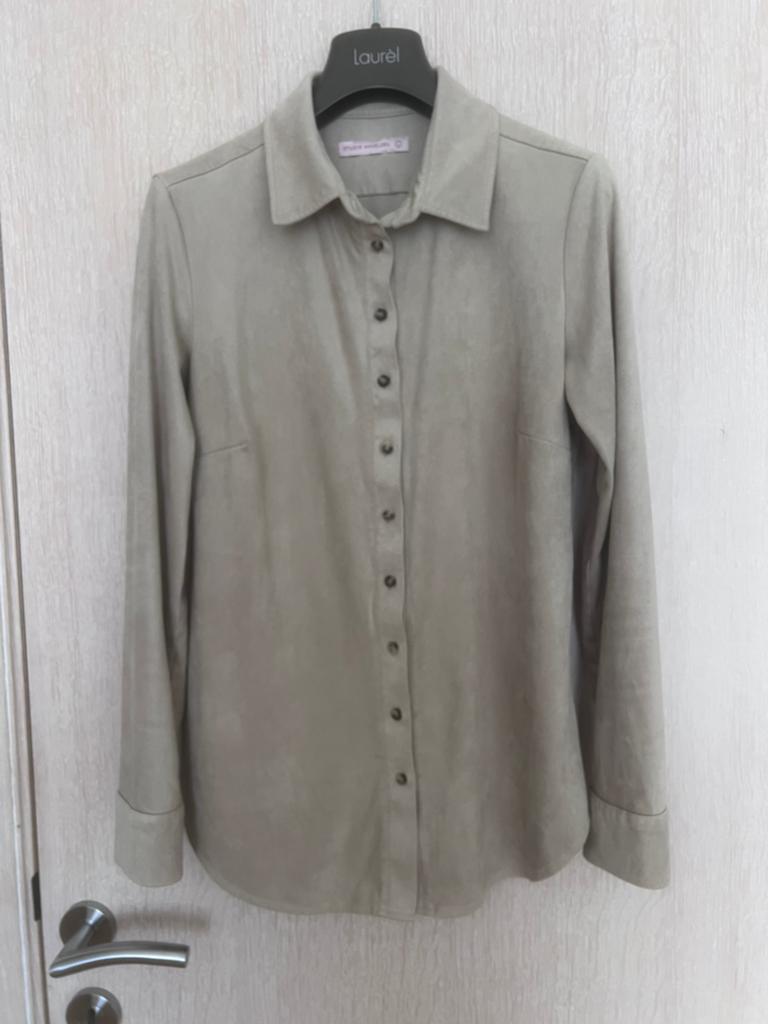 Studio Anneloes maat L blouse suede achtig, Ophalen of Verzenden, Zo goed als nieuw, Maat 42/44 (L), Beige