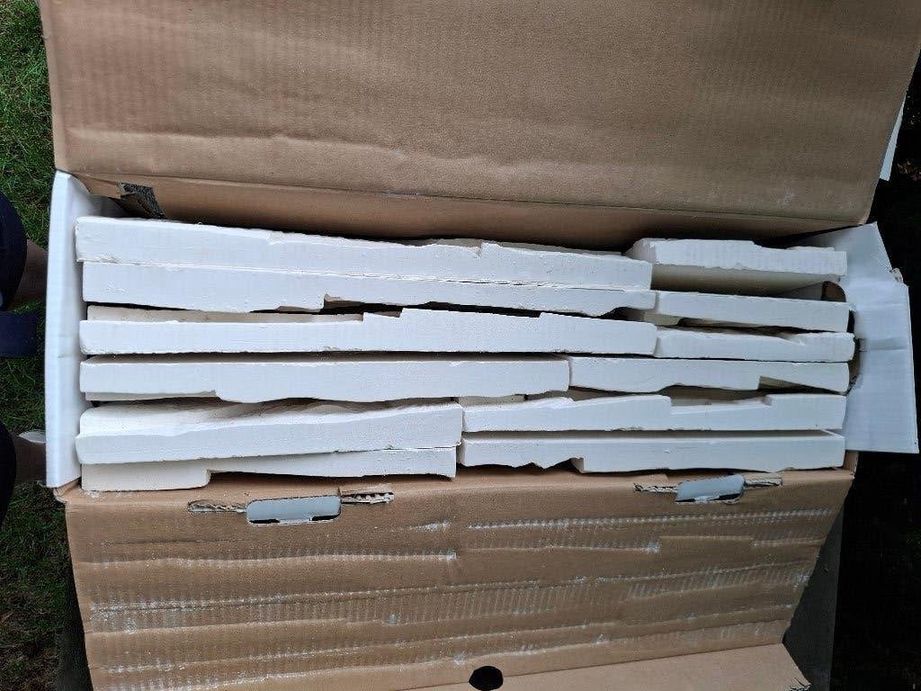 Klimex Limburg Crème steenstrip wandbekleding 7 dozen, Ophalen, Gebruikt, Minder dan 20 cm, Minder dan 20 cm