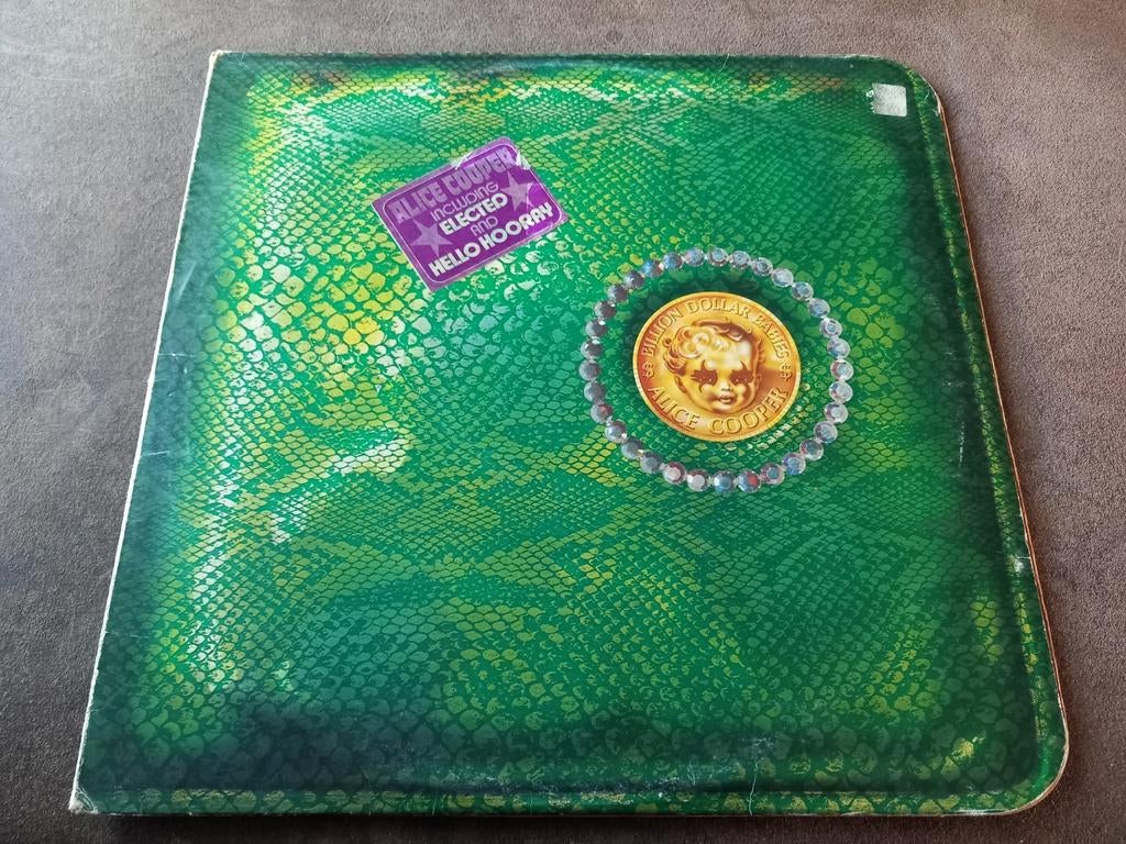 Alice Cooper - Billion Dollar Babies LP (Groen Slangenleer), Cd's en Dvd's, Vinyl | Rock, Ophalen of Verzenden, Gebruikt, 12 inch