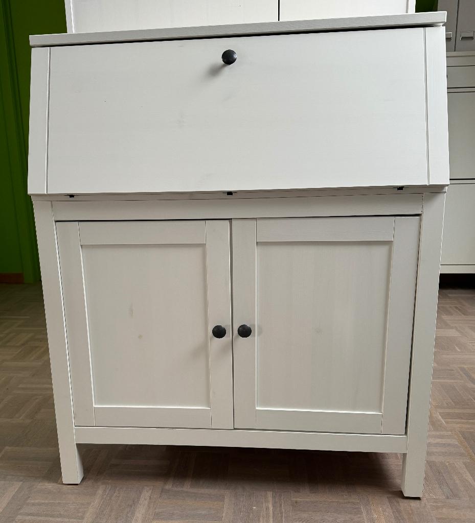 HEMNES SECRETAIRE 89 X 108 CM. WIT , Huis en Inrichting, Kasten | Secretaires, Ophalen, Zo goed als nieuw, Modern / Landelijk