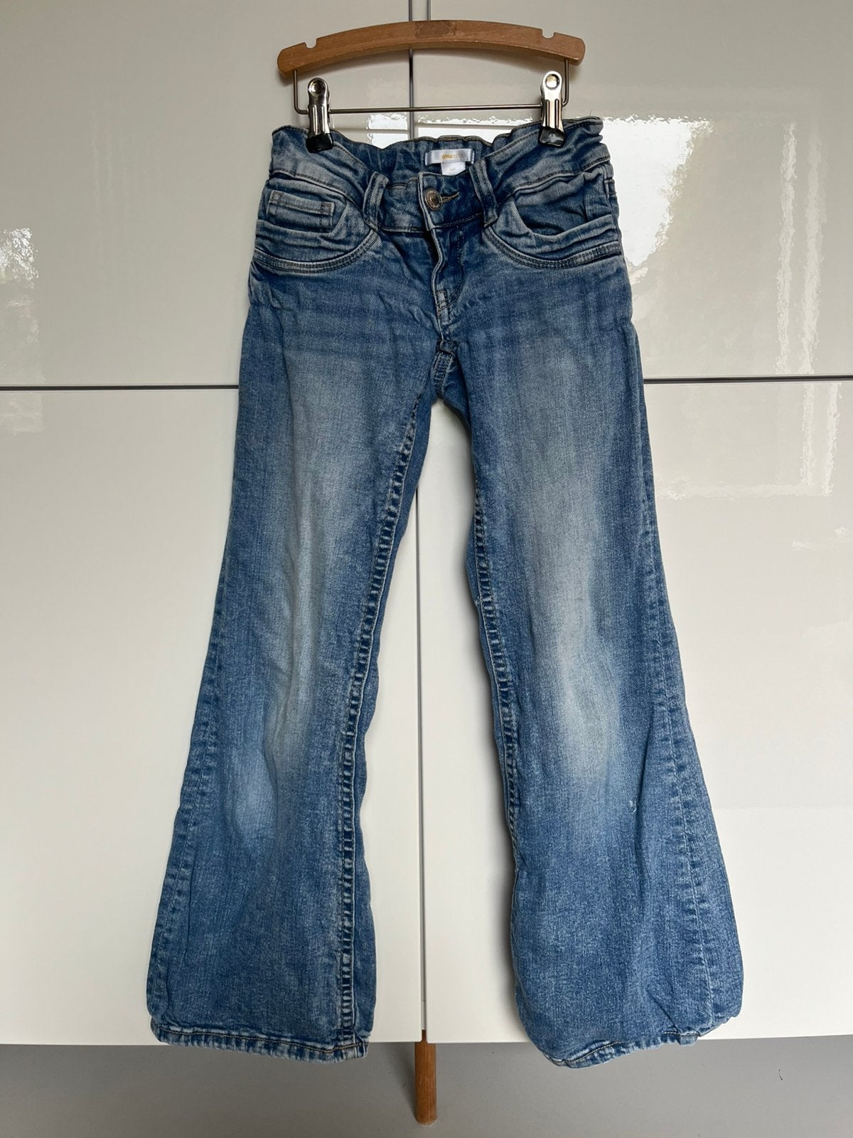 Low waist bootcut jeans maat 146 Gina Tricot, Ophalen of Verzenden, Gebruikt, Meisje, Broek