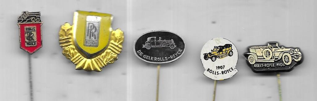 5 ROLLS ROYCE AUTO SPELDEN VERSCHILLENDE, Verzenden, Gebruikt, Transport, Speldje of Pin