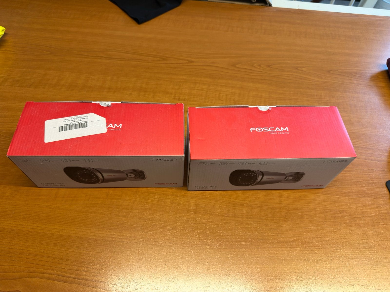 2x Foscam E19900EP PoE IP-camera's, Ophalen of Verzenden, Gebruikt, Buitencamera
