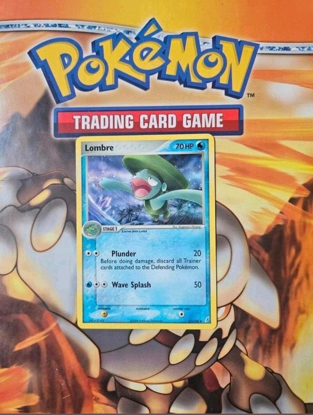 Lombre 37/100 Ex Crystal Guardians pokemon kaart, Ophalen of Verzenden, Gebruikt, Losse kaart