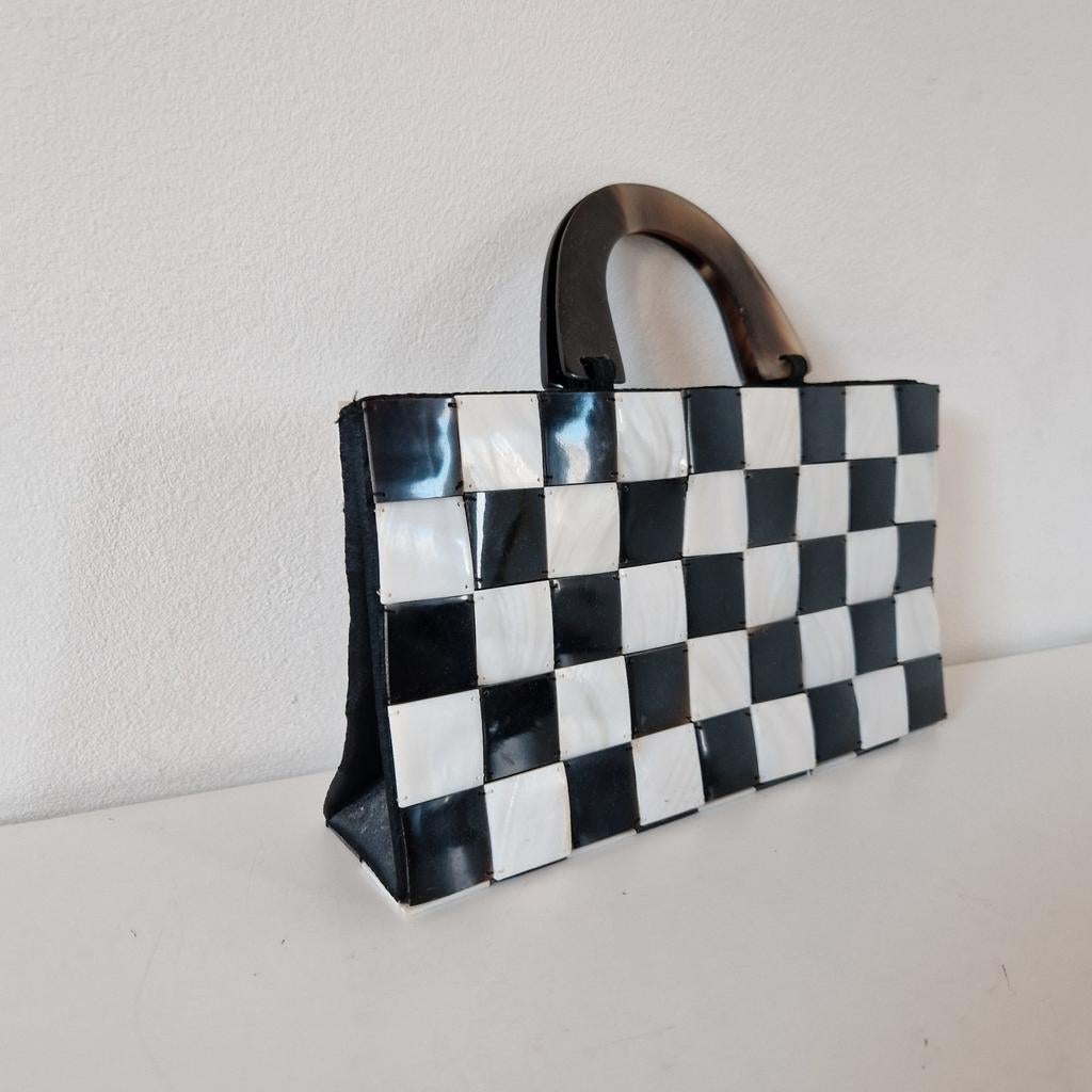 Vintage handtas jaren 50 / 60 schelpentas london tas, Sieraden, Tassen en Uiterlijk, Tassen | Damestassen, Kolibrivintagehal@gmail.com