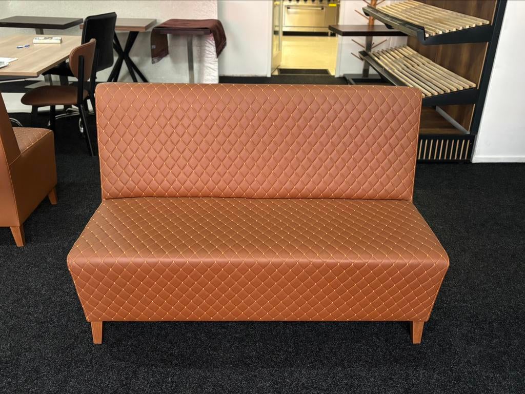 Horecabank Cognac  | 120cm lang, Ophalen of Verzenden, X, X, X
