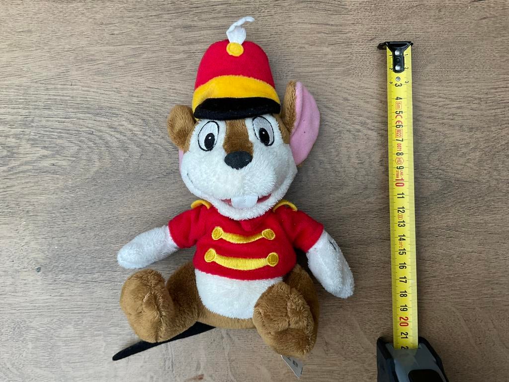 Nieuwe zgan Disney Timothy Q. Mouse van Dumbo knuffel 20cm, Ophalen, Bambi of Dumbo, Nieuw, Knuffel