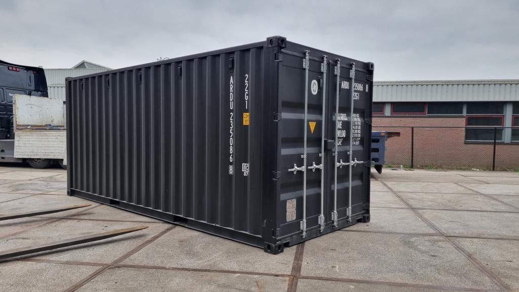 zeecontainer 20ft containers zwart nieuw, Ophalen of Verzenden
