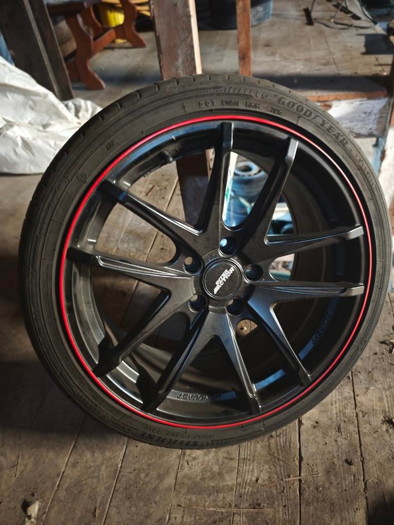 4x 18 inch velgen met Goodyear banden (5x114,3), Ophalen, 18 inch, Gebruikt, Banden en Velgen