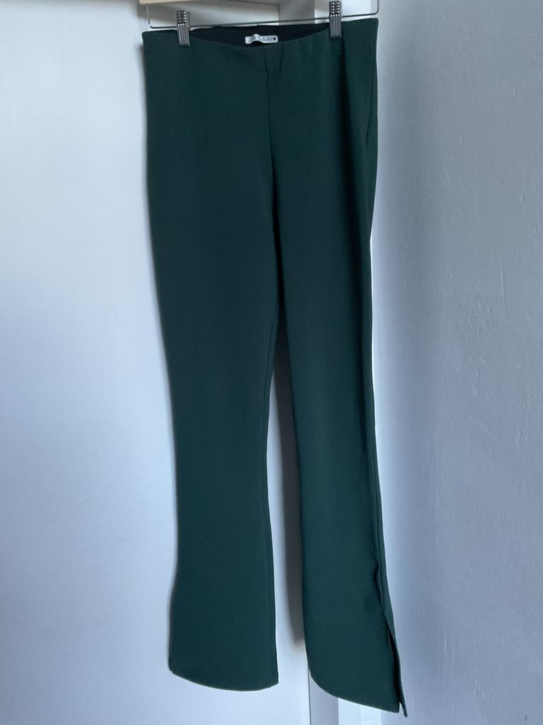 Groene lange broek ZARA L, Ophalen of Verzenden, Zo goed als nieuw, Groen, Lang