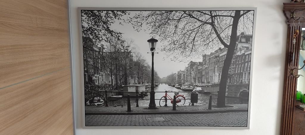 Rode fiets Amsterdam IKEA Vishult, Huis en Inrichting, Woonaccessoires | Schilderijen, Tekeningen en Foto's, Ophalen, Oorspronkelijke maker