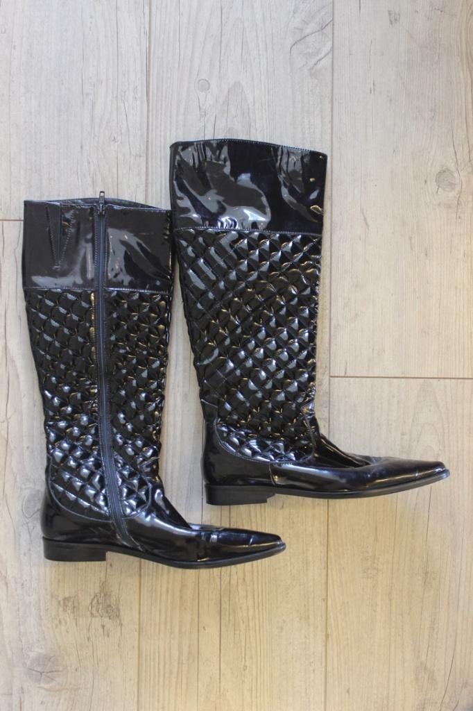 Altra Cosa zwarte lakleren laarzen maat 37,5, Kleding | Dames, Hoge laarzen, Altra Cosa, ., Zwart