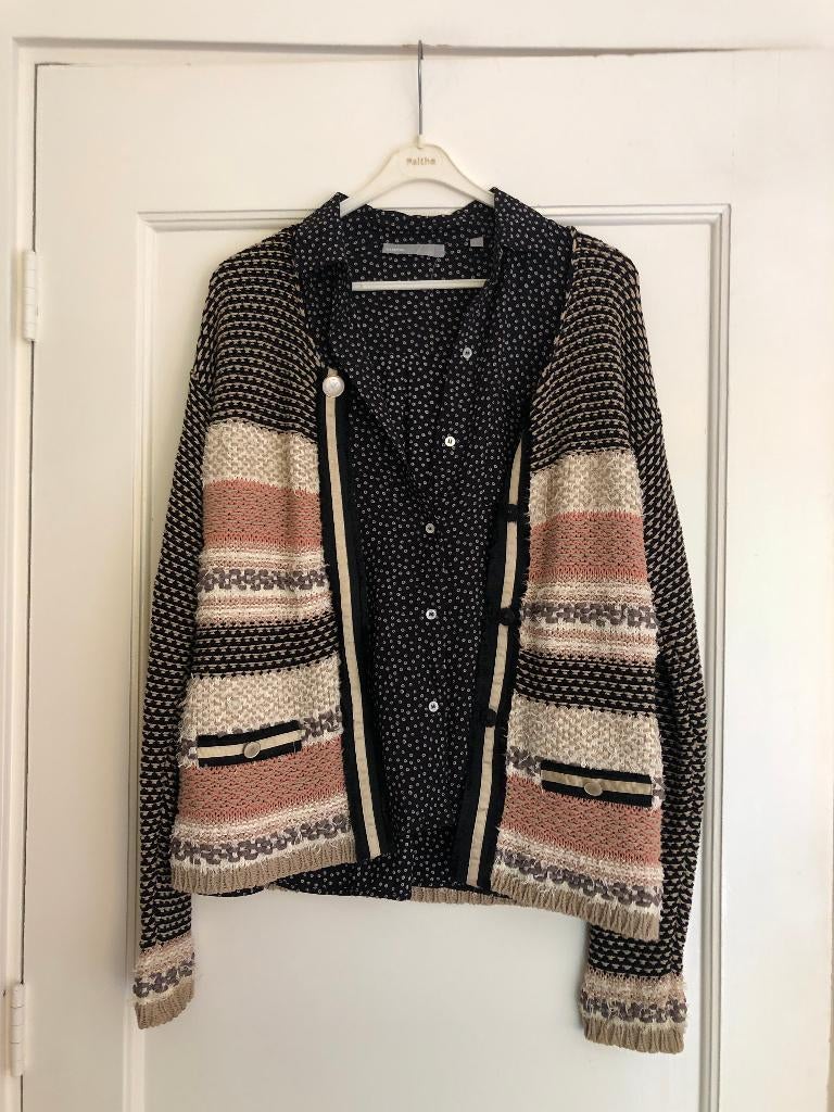 mooi zacht vest TwinSet Simona Barbieri mt L/M vnl katoen, Kleding | Dames, Truien en Vesten, Twinset, Overige kleuren, Zo goed als nieuw