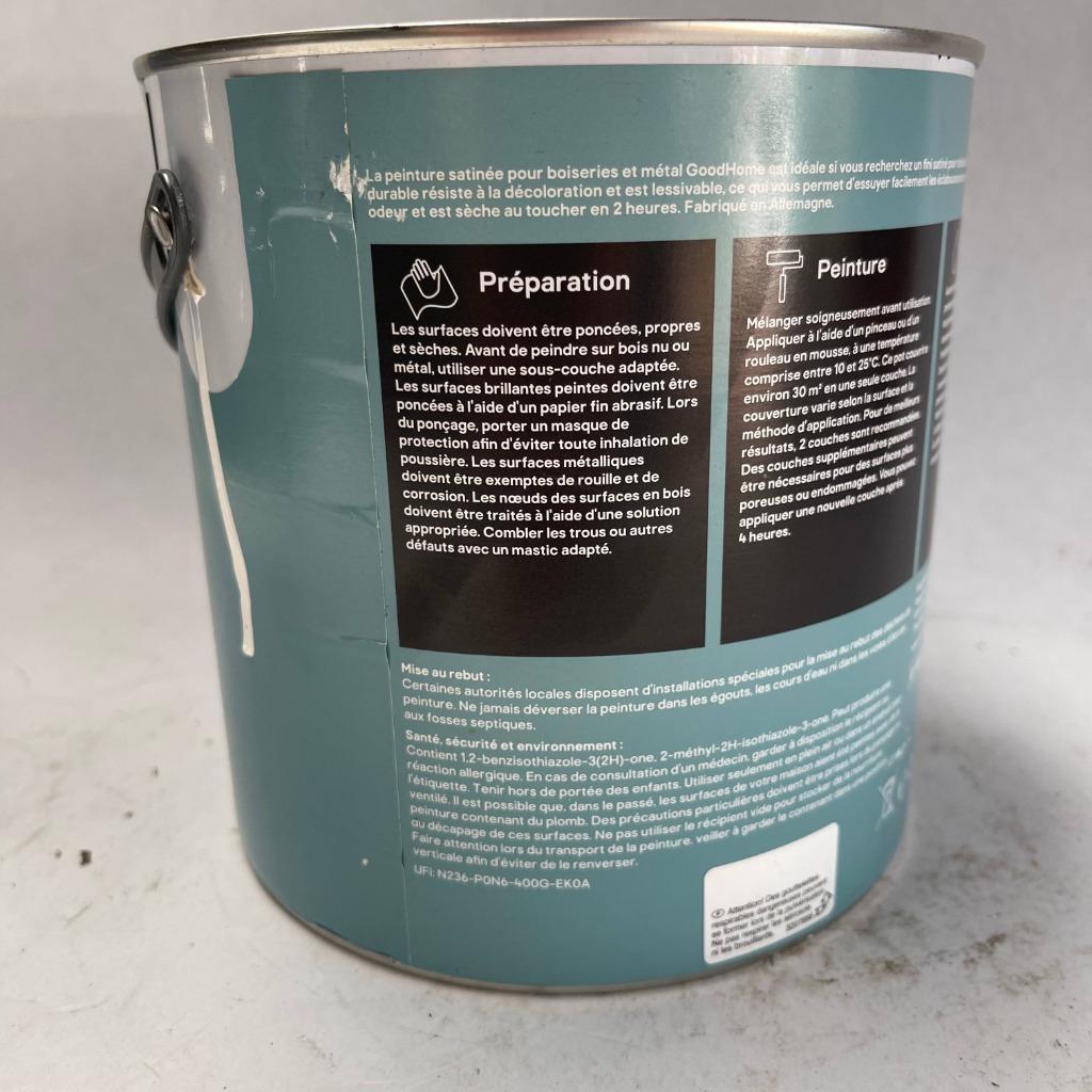 GoodHome Lak Verf Wit Hout & Metaal Binnen 2.5L, GoodHome, GoodHome, Wit, Nieuw