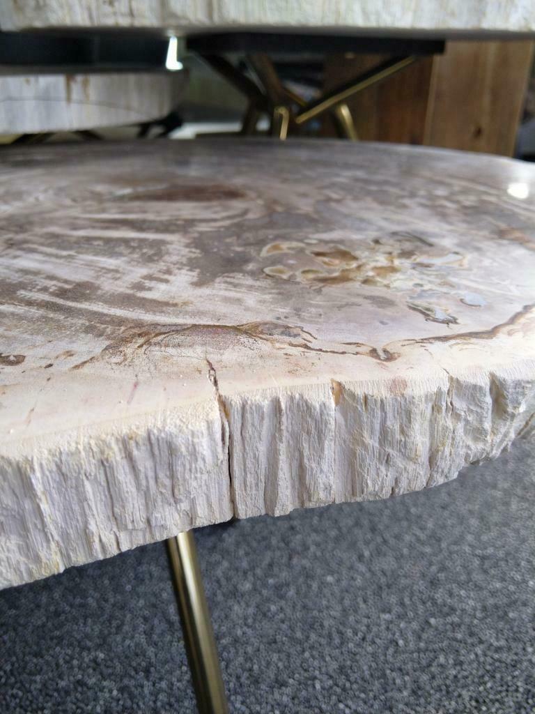 Bijzettafels salontafel versteend hout, Ophalen of Verzenden, Nieuw, Hout