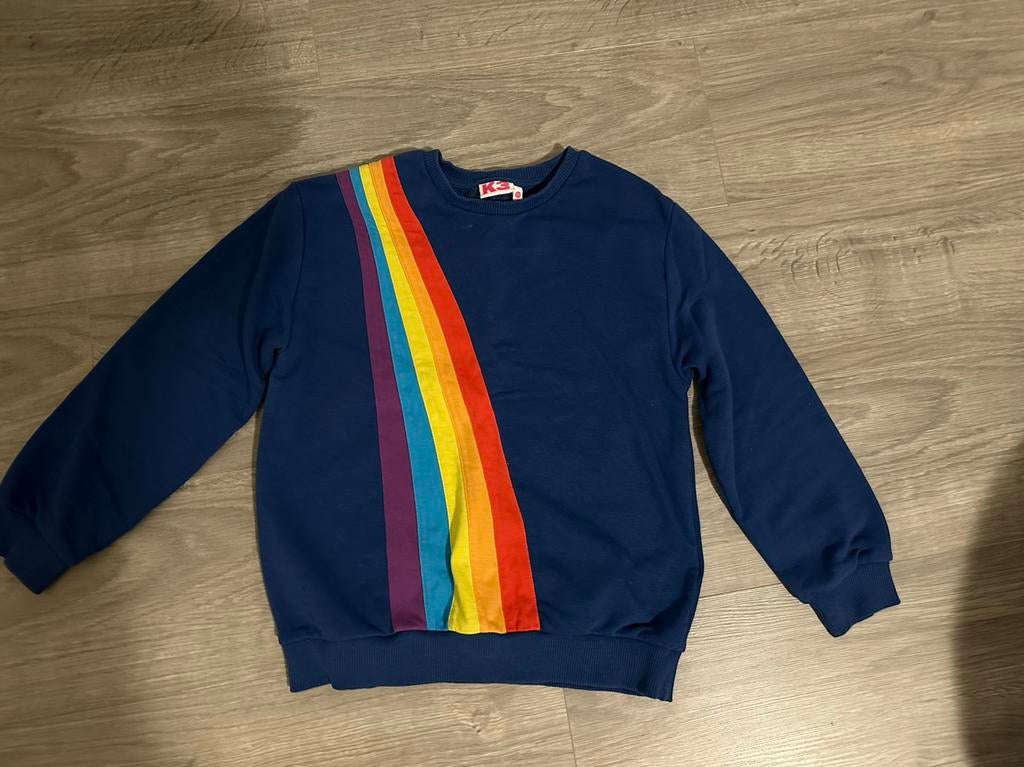 K3 Donkerblauwe Regenboog Meisjes Trui Maat 134 zoals nieuw, Ophalen of Verzenden, Zo goed als nieuw