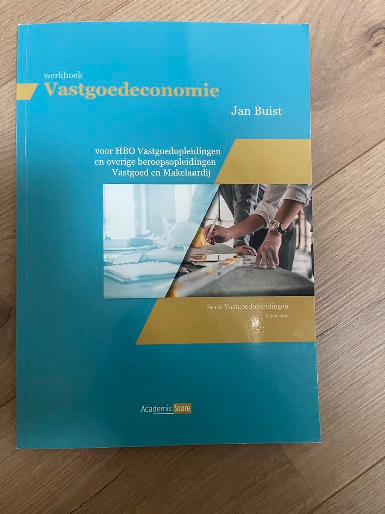 Werkboek Vastgoedeconomie - Jan Buist, Boeken, Ophalen of Verzenden, Beta, Zo goed als nieuw, HBO