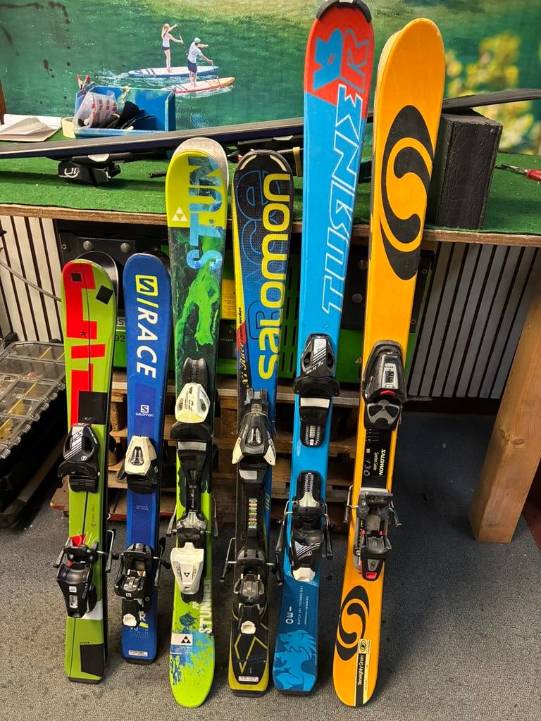 Kinderski 90, 110,120,130 cm gebruikt, Overige merken, 100 tot 140 cm, Ophalen of Verzenden, Zo goed als nieuw