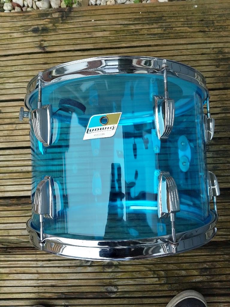 Ludwig Vintage Blue Vistalite Tom 14"x10"  (1976), Muziek en Instrumenten, Drumstellen en Slagwerk, Ophalen, Gebruikt, Ludwig