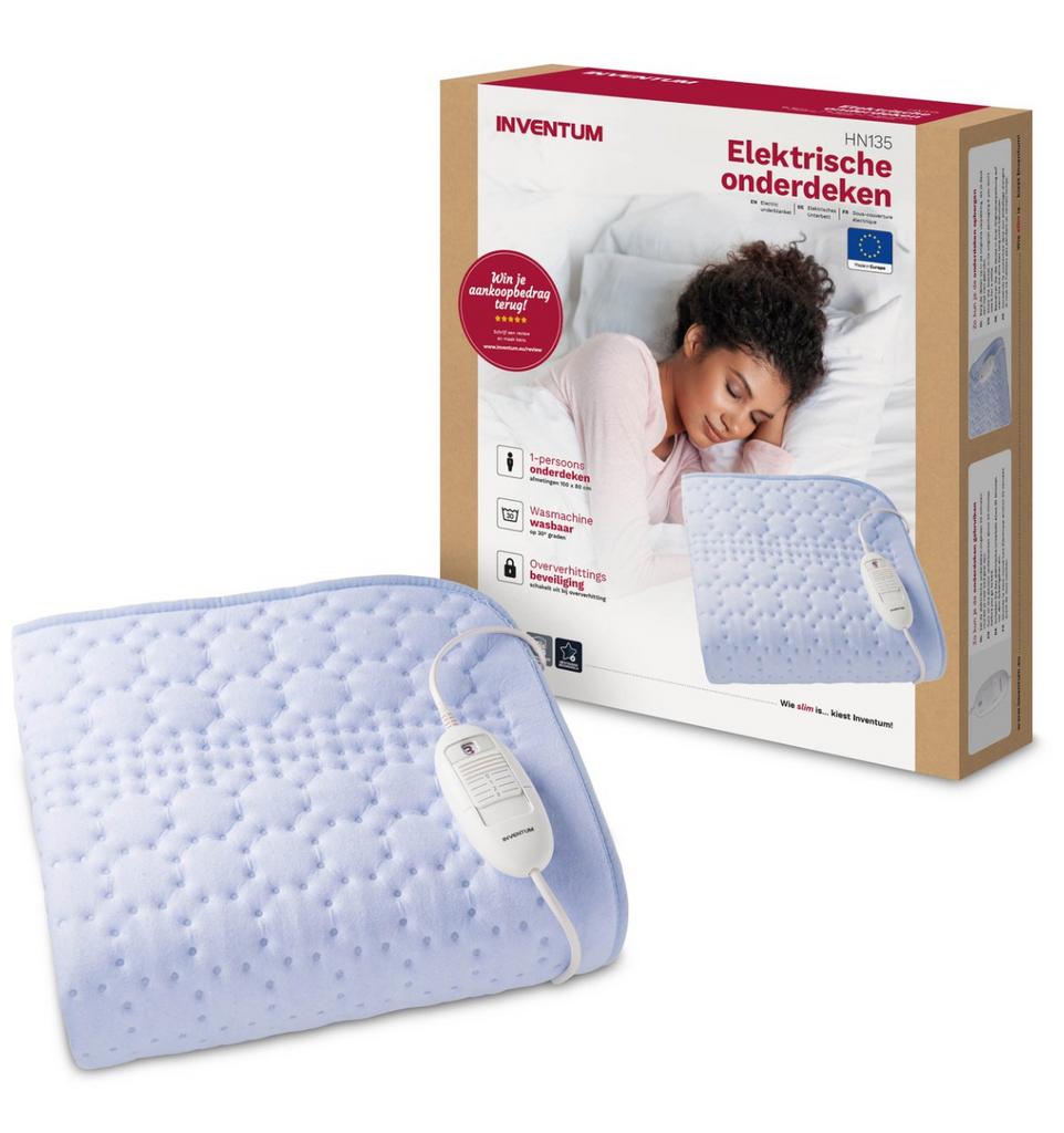 Inventum HN135 Elektrische Onderdeken 1-persoons - Nieuw!, Eenpersoons, Blauw, Nieuw, Ophalen of Verzenden