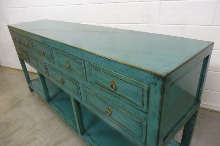Foto 5 van Chinese Kast Side Table Kommode Turquoise