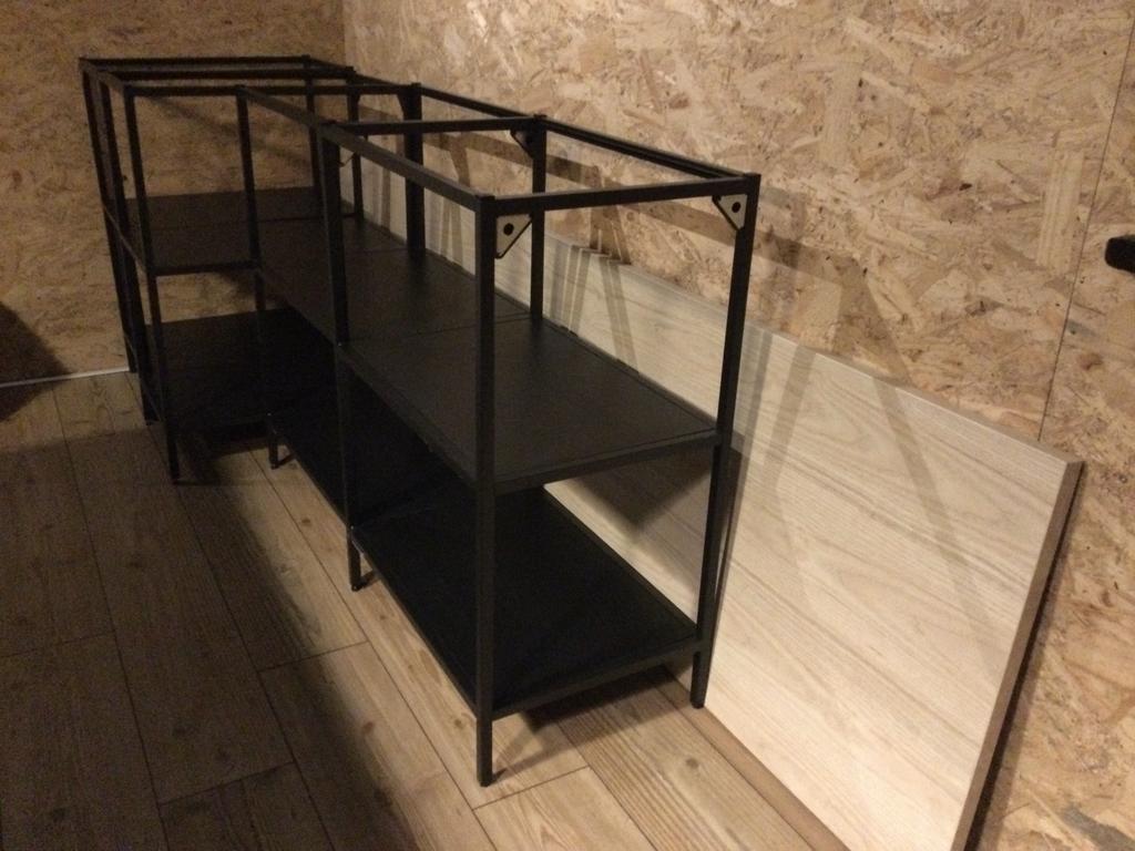 Complete IKEA ENHET + EKBACKEN keukenblad (bar/bureau/…), Huis en Inrichting, Ophalen, Zo goed als nieuw