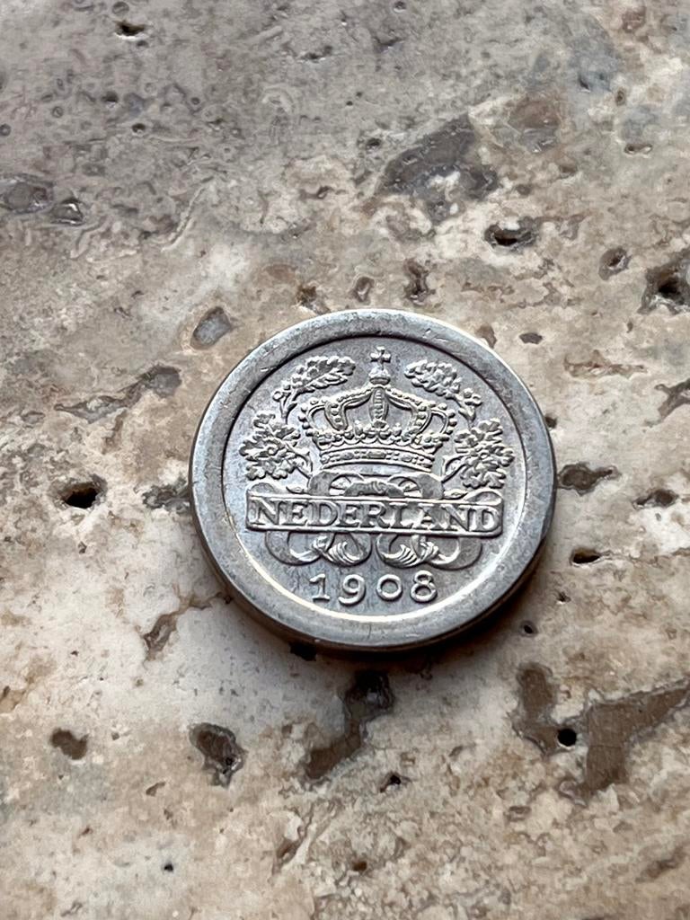 5 cent 1908 Wilhelmina, zeer mooie kwaliteit, Postzegels en Munten, Munten | Nederland, Ophalen of Verzenden, Koningin Wilhelmina