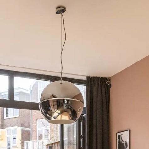 Zuiver retro '70 hanglamp, Ophalen, 50 tot 75 cm, Zo goed als nieuw, Metaal