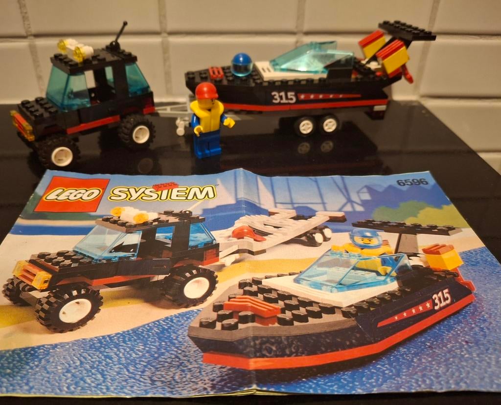 Lego vintage truck wave master nr 6596 compleet met boekje, Ophalen of Verzenden, Gebruikt, Complete set, Lego